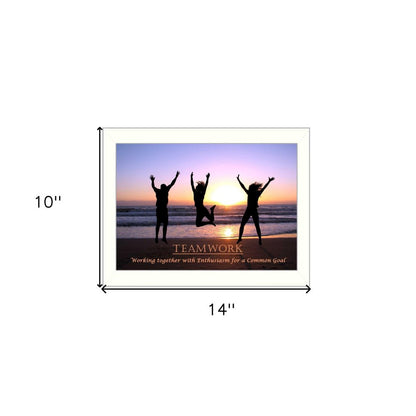 Teamwork White Framed Print Wall Art HomeRoots