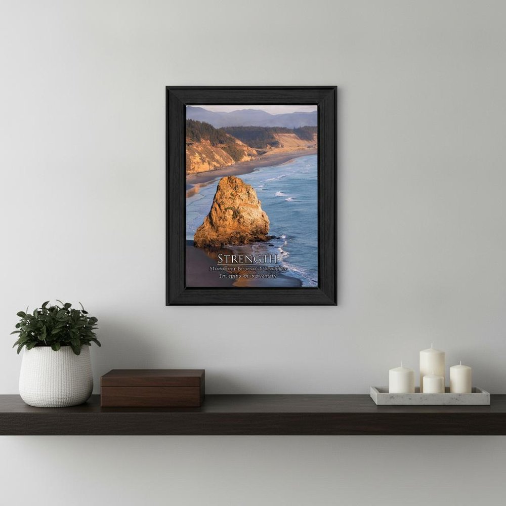 Strength 1 Black Framed Print Wall Art HomeRoots