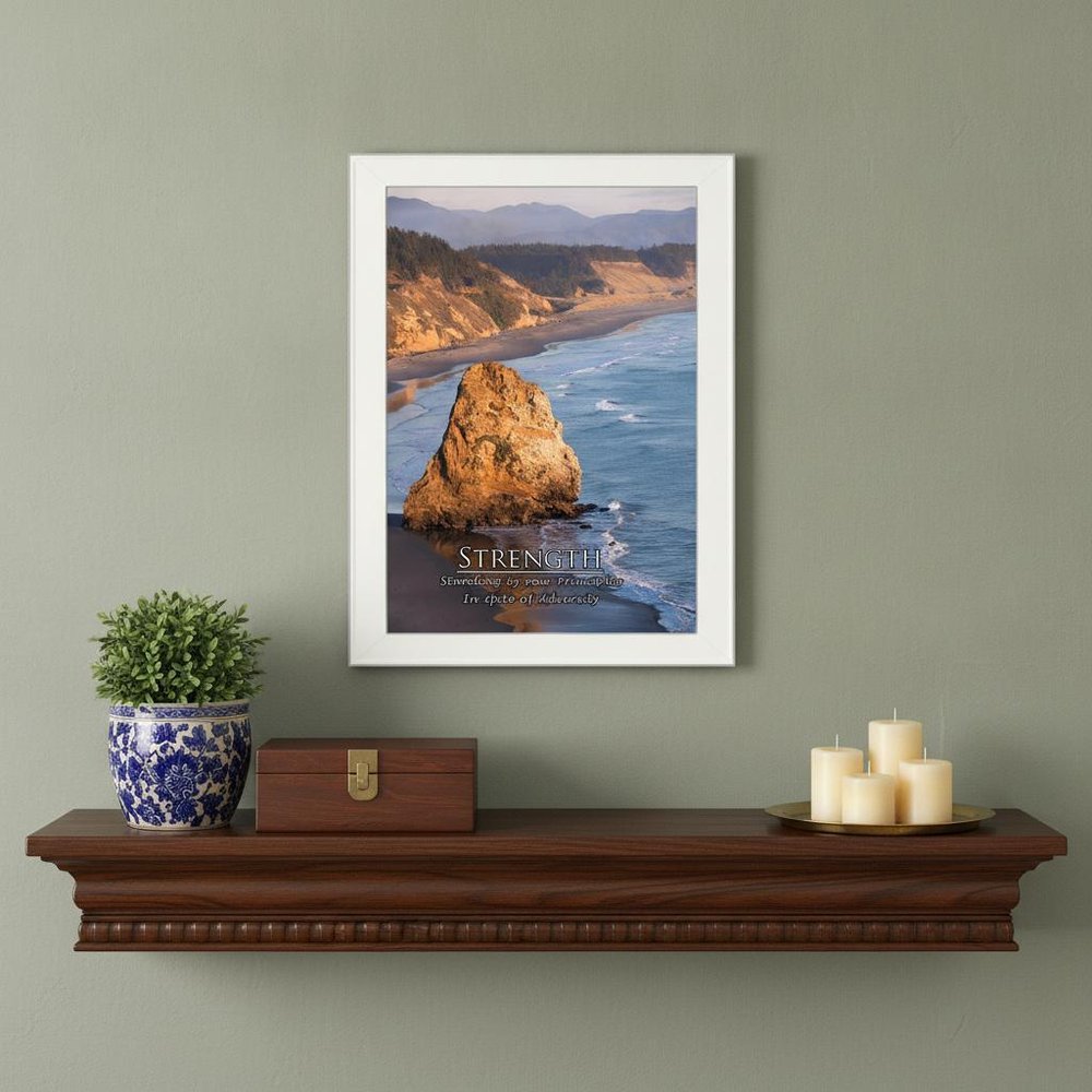 Strength 2 White Framed Print Wall Art HomeRoots