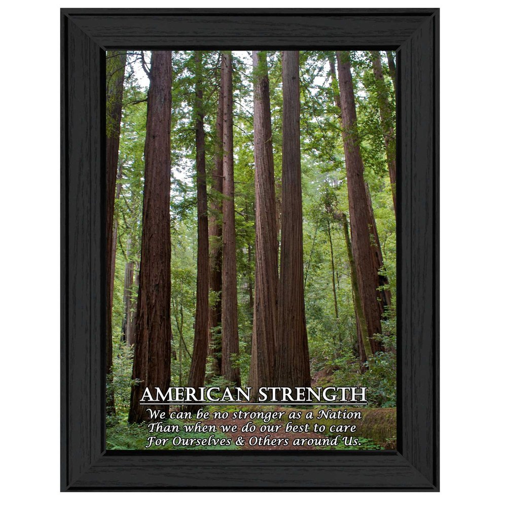 American Strength 1 Black Framed Print Wall Art — view 1