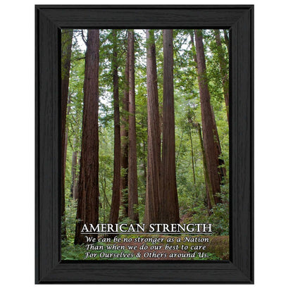 American Strength 1 Black Framed Print Wall Art HomeRoots