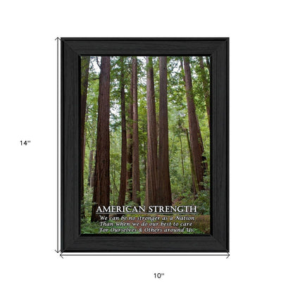 American Strength 1 Black Framed Print Wall Art HomeRoots