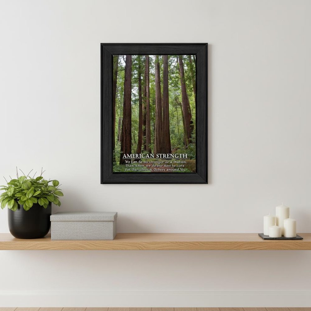 American Strength 1 Black Framed Print Wall Art — view 4