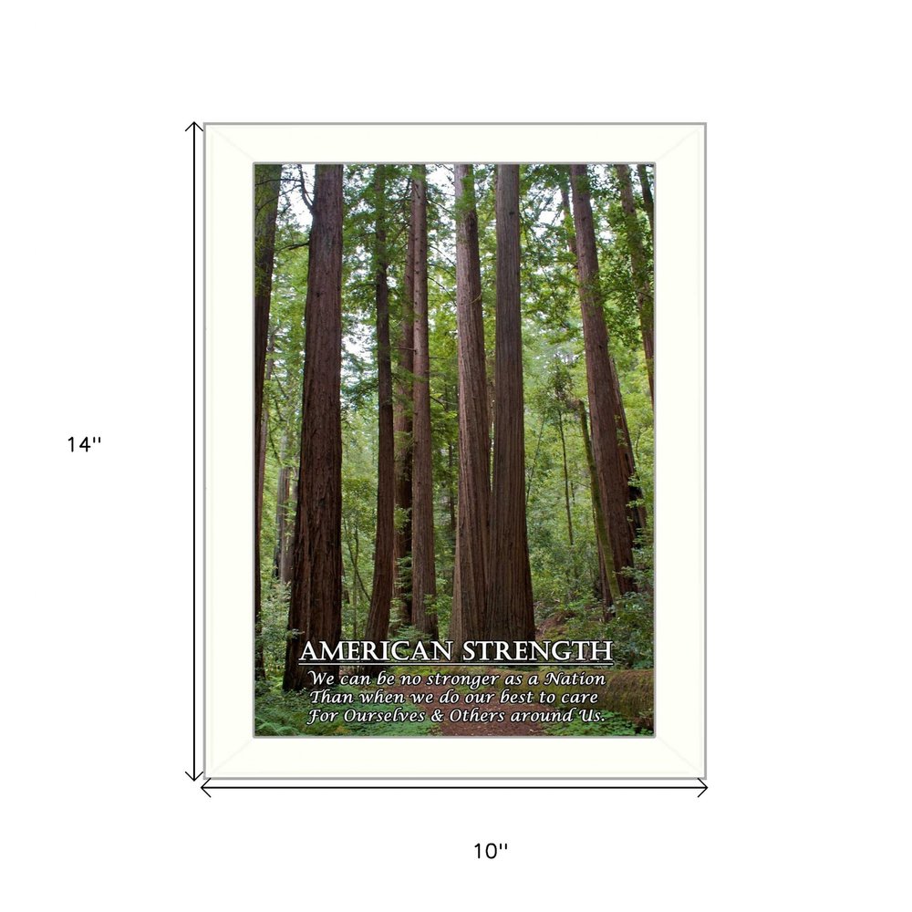 American Strength 2 White Framed Print Wall Art — view 4