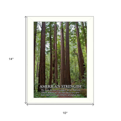 American Strength 2 White Framed Print Wall Art HomeRoots
