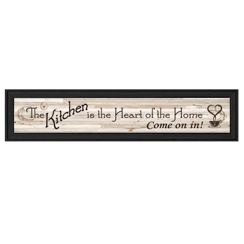 Kitchen Is The Heart of The Home 1 Black Framed Print Kitchen Wall Art — view 1