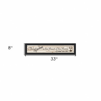 Kitchen Is The Heart of The Home 1 Black Framed Print Kitchen Wall Art HomeRoots