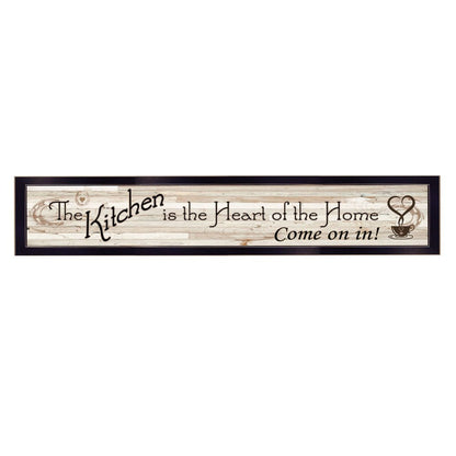 Kitchen Is The Heart of The Home 2 Black Framed Print Kitchen Wall Art HomeRoots