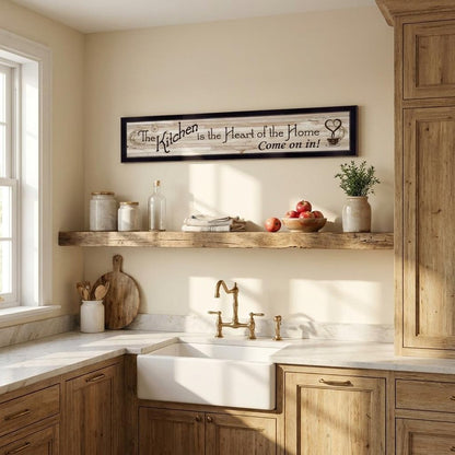 Kitchen Is The Heart of The Home 2 Black Framed Print Kitchen Wall Art HomeRoots