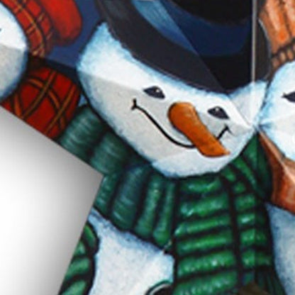 Set of Six Star Shaped Snowmen Joy Christmas Ornaments HomeRoots