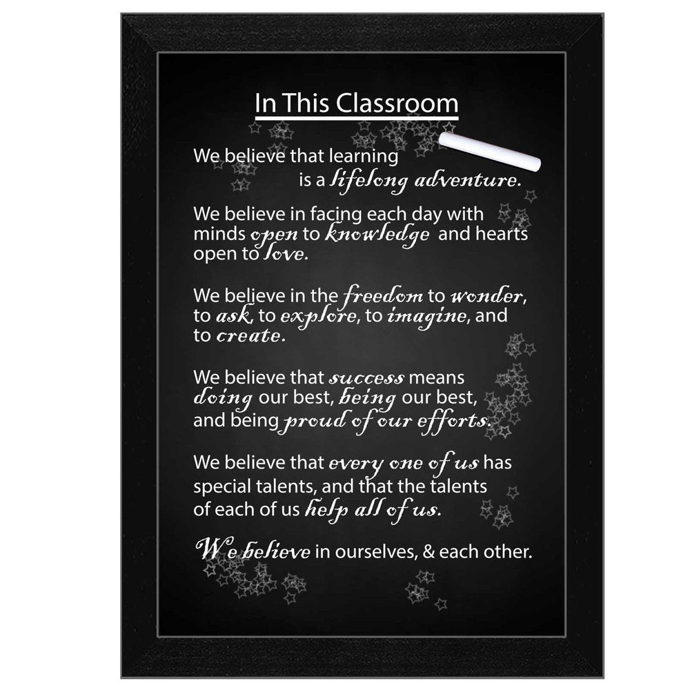 In the Classroom Black Framed Print Wall Art — view 1