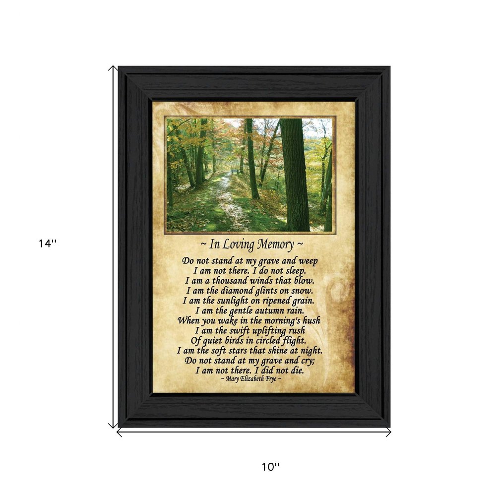 In Loving Memory 1 Black Framed Print Wall Art HomeRoots
