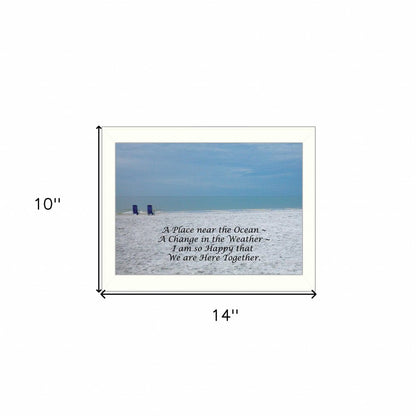 A Place near the Ocean White Framed Print Wall Art HomeRoots