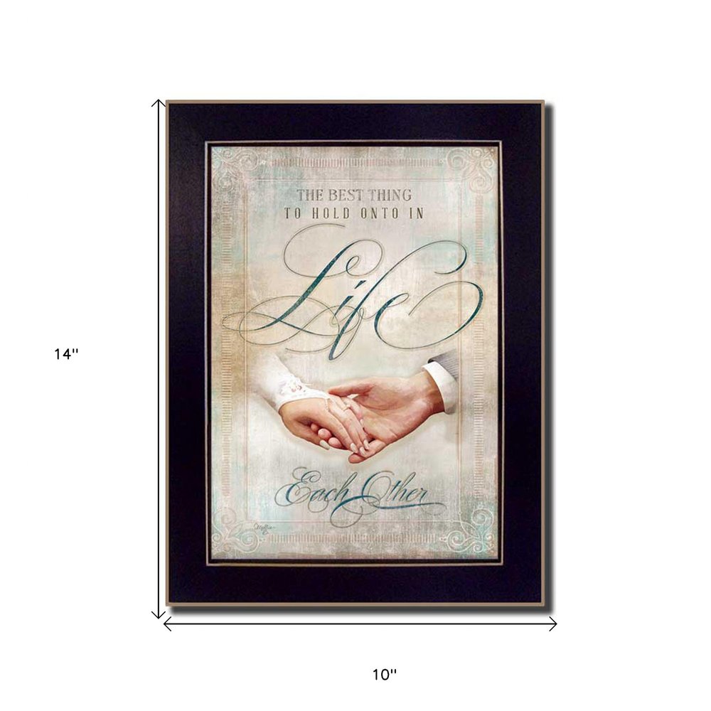 Each Other 1 Black Framed Print Wall Art — view 3