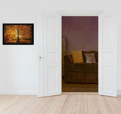 Autumn Leaves 4 Black Framed Print Wall Art HomeRoots