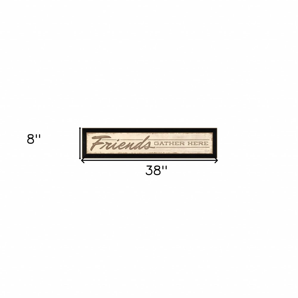 Friend a Gather Here 2 Black Framed Print Wall Art — view 4