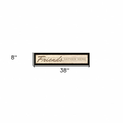 Friend a Gather Here 2 Black Framed Print Wall Art HomeRoots