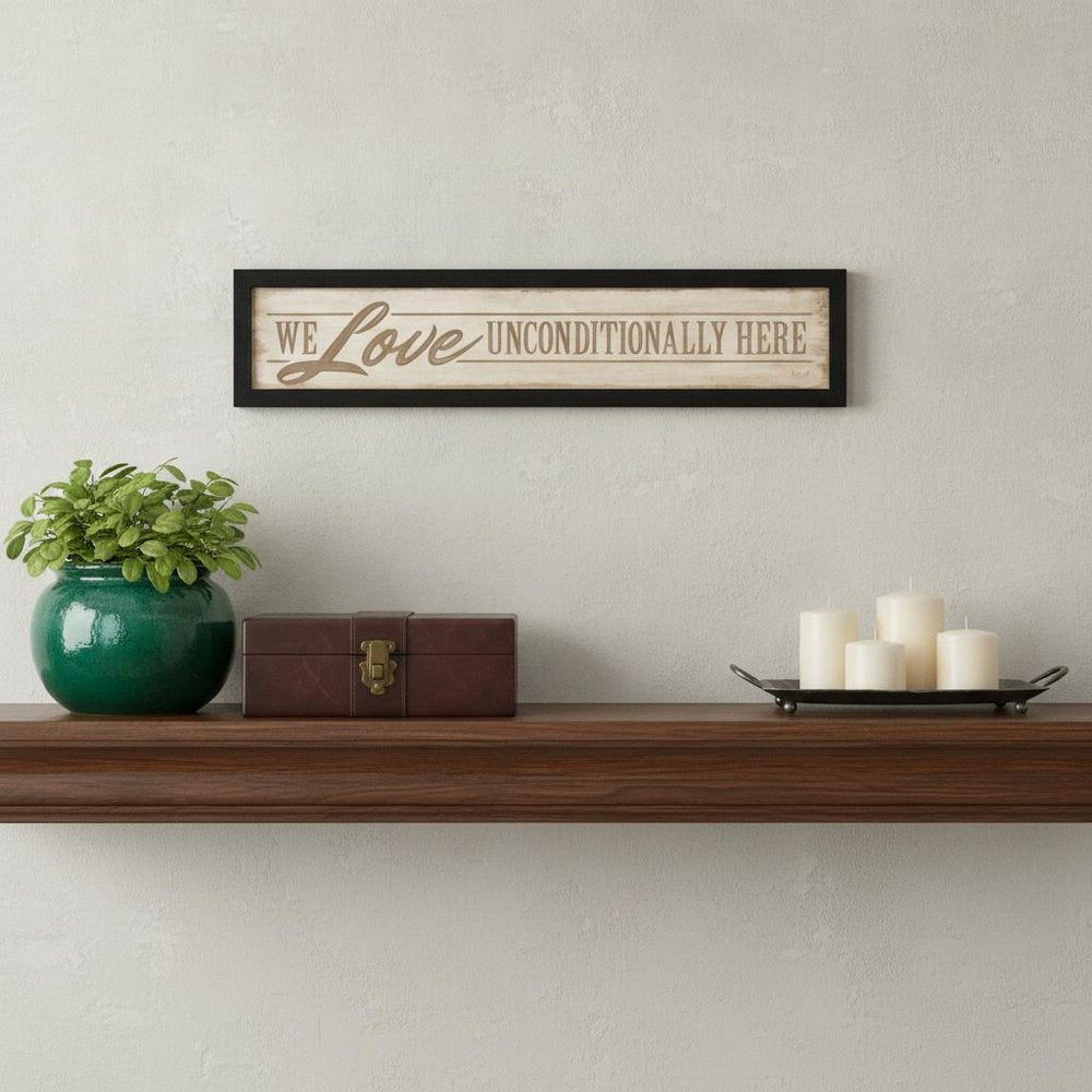 Love Unconditionally 1 Black Framed Print Wall Art — view 4