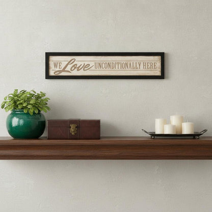 Love Unconditionally 1 Black Framed Print Wall Art HomeRoots