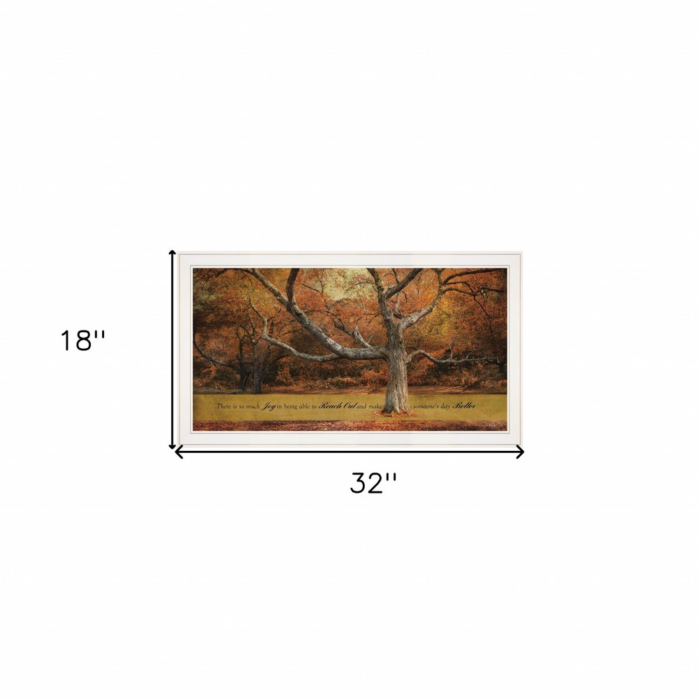 Reach Out 1 White Framed Print Wall Art — view 4