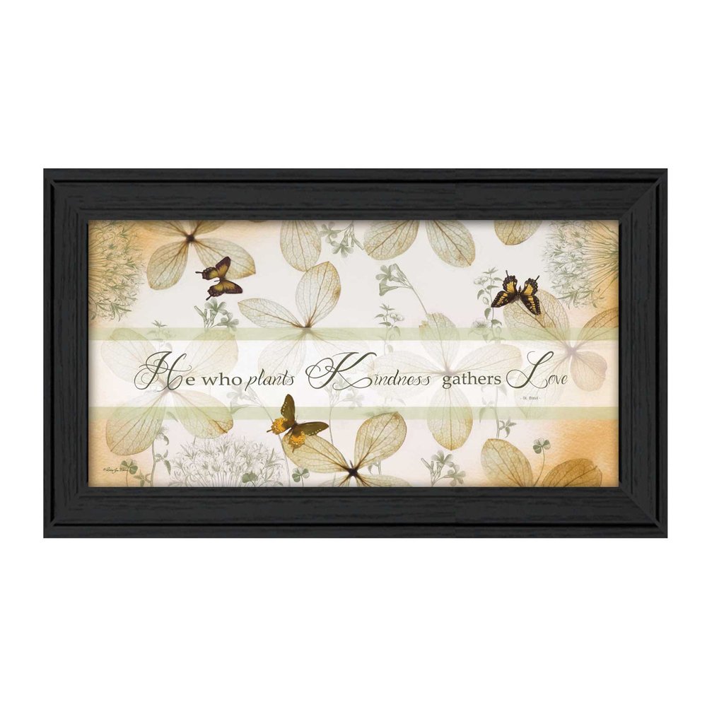Plant Kindness Black Framed Print Wall Art — view 1