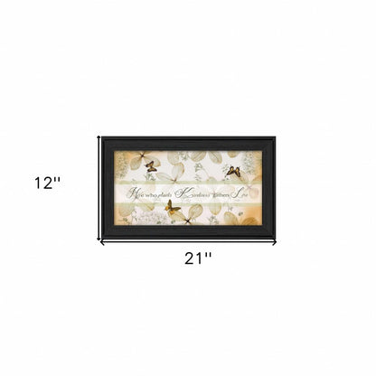 Plant Kindness Black Framed Print Wall Art HomeRoots