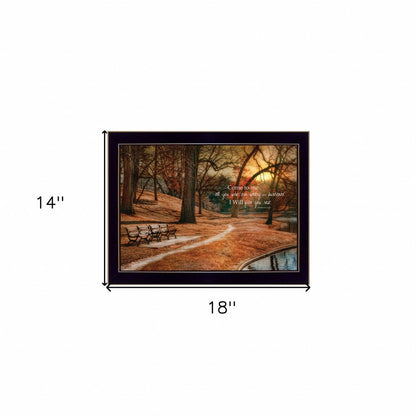 I Will Give You Rest 2 Black Framed Print Wall Art HomeRoots