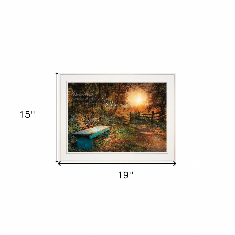 Show Me the Path 1 White Framed Print Wall Art — view 5
