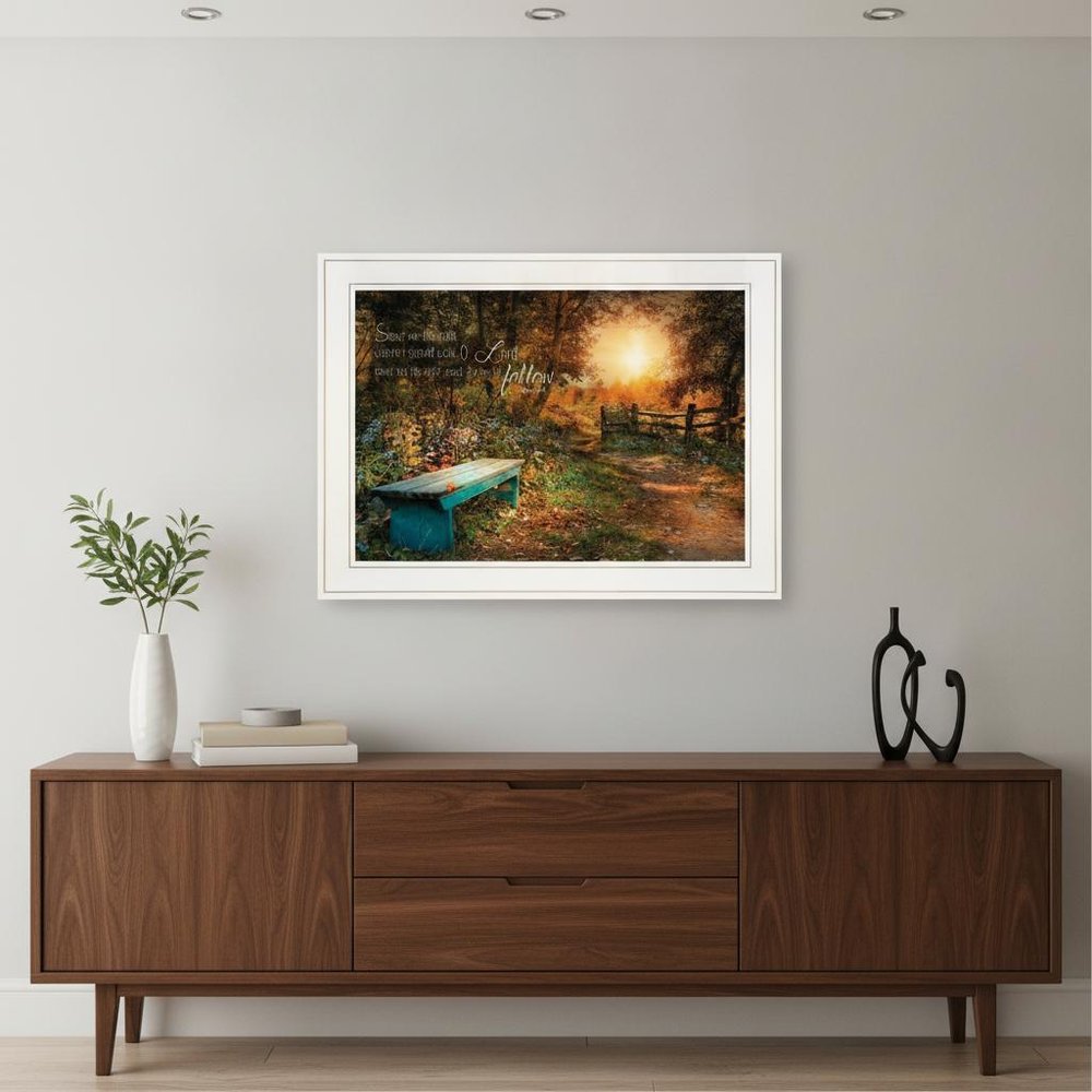 Show Me the Path 1 White Framed Print Wall Art — view 6