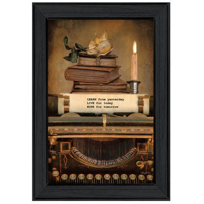 Learn from Yesterday Black Framed Print Wall Art HomeRoots