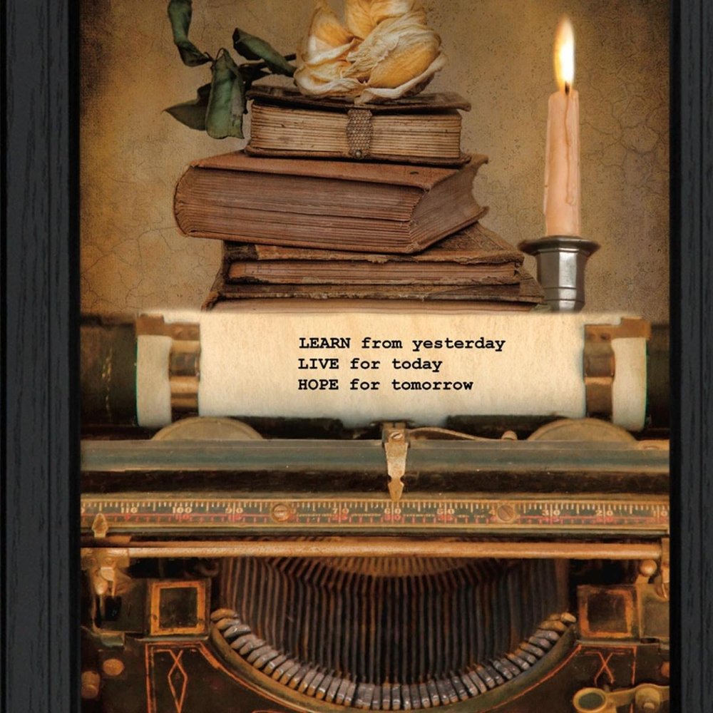 Learn from Yesterday Black Framed Print Wall Art HomeRoots