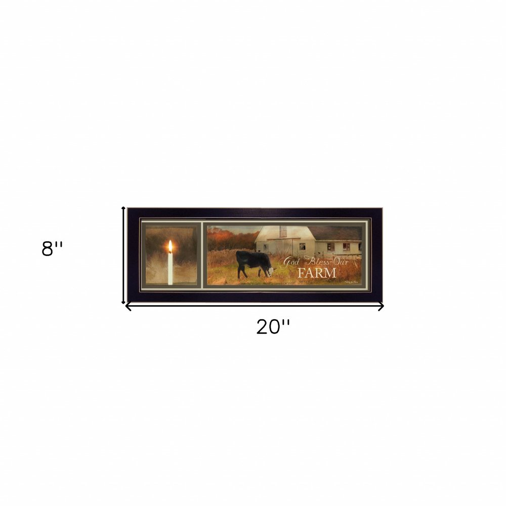 God Bless Our Farm Black Framed Print Wall Art — view 3