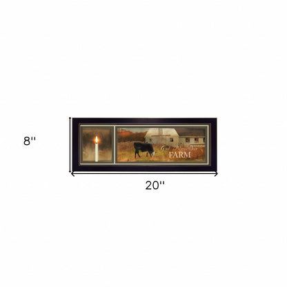 God Bless Our Farm Black Framed Print Wall Art HomeRoots