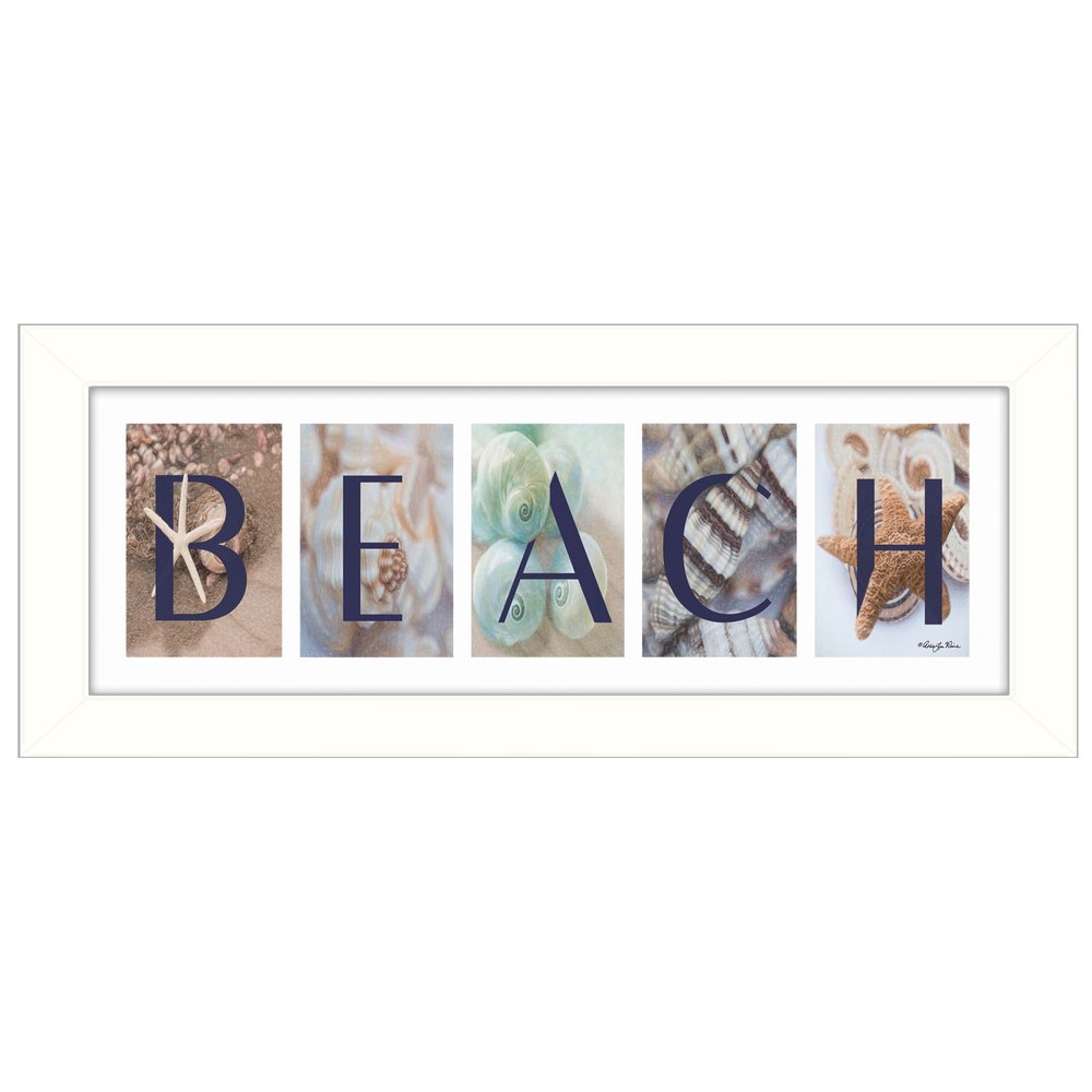 Beach 4 White Framed Print Wall Art — view 1