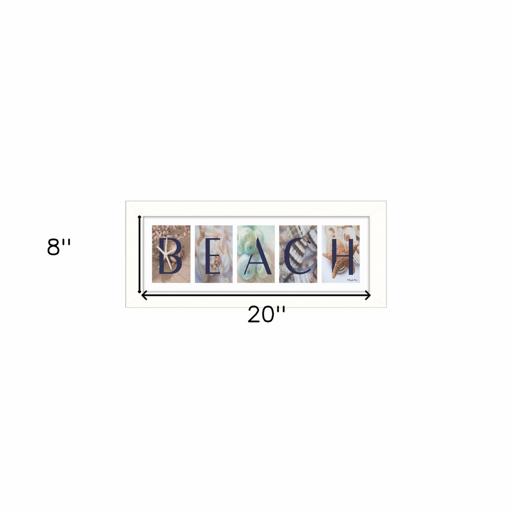 Beach 4 White Framed Print Wall Art — view 4