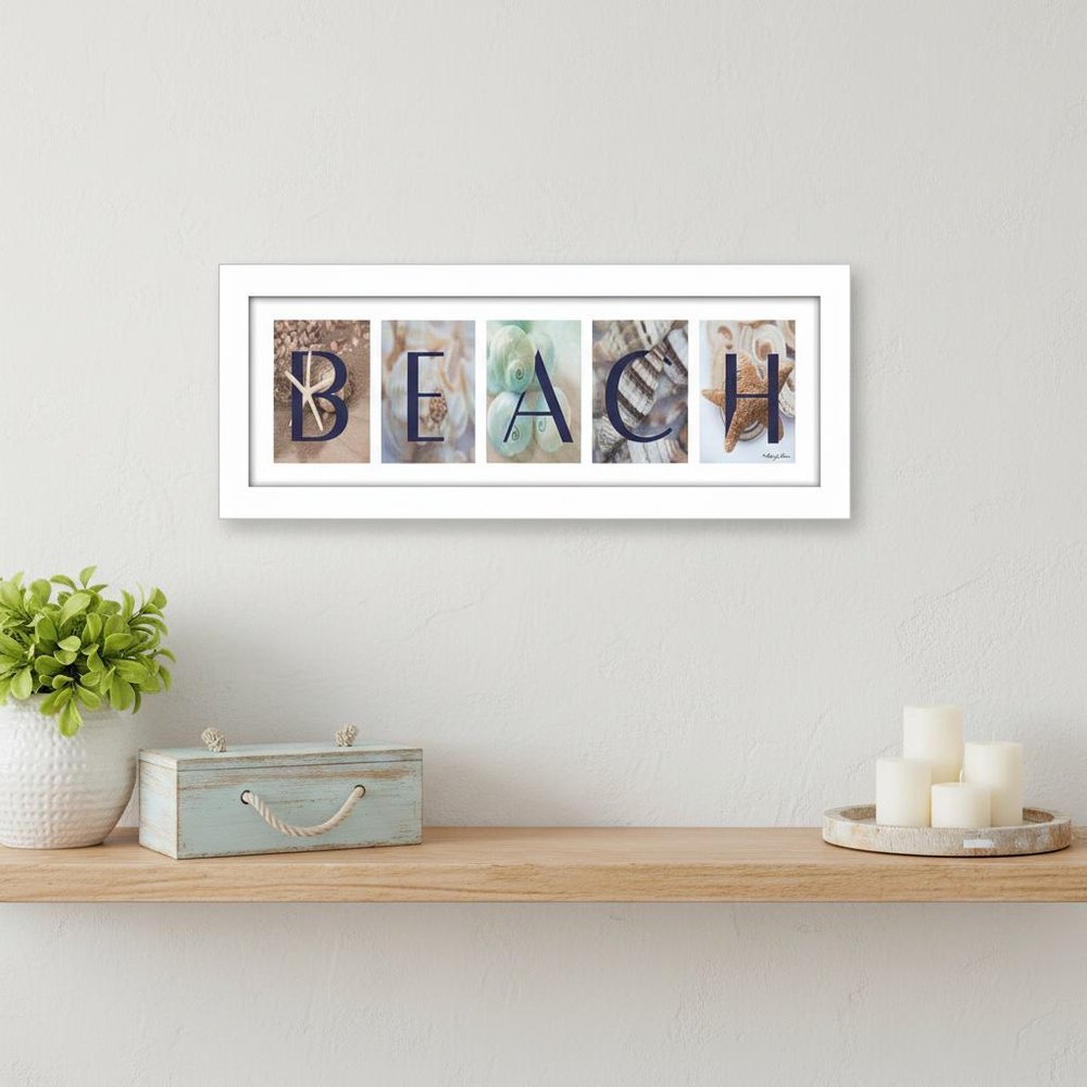 Beach 5 White Framed Print Wall Art HomeRoots