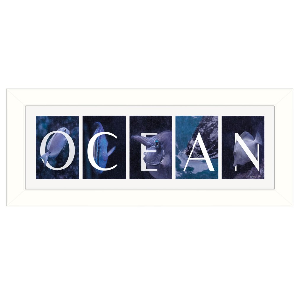 Ocean 1 White Framed Print Wall Art — view 1