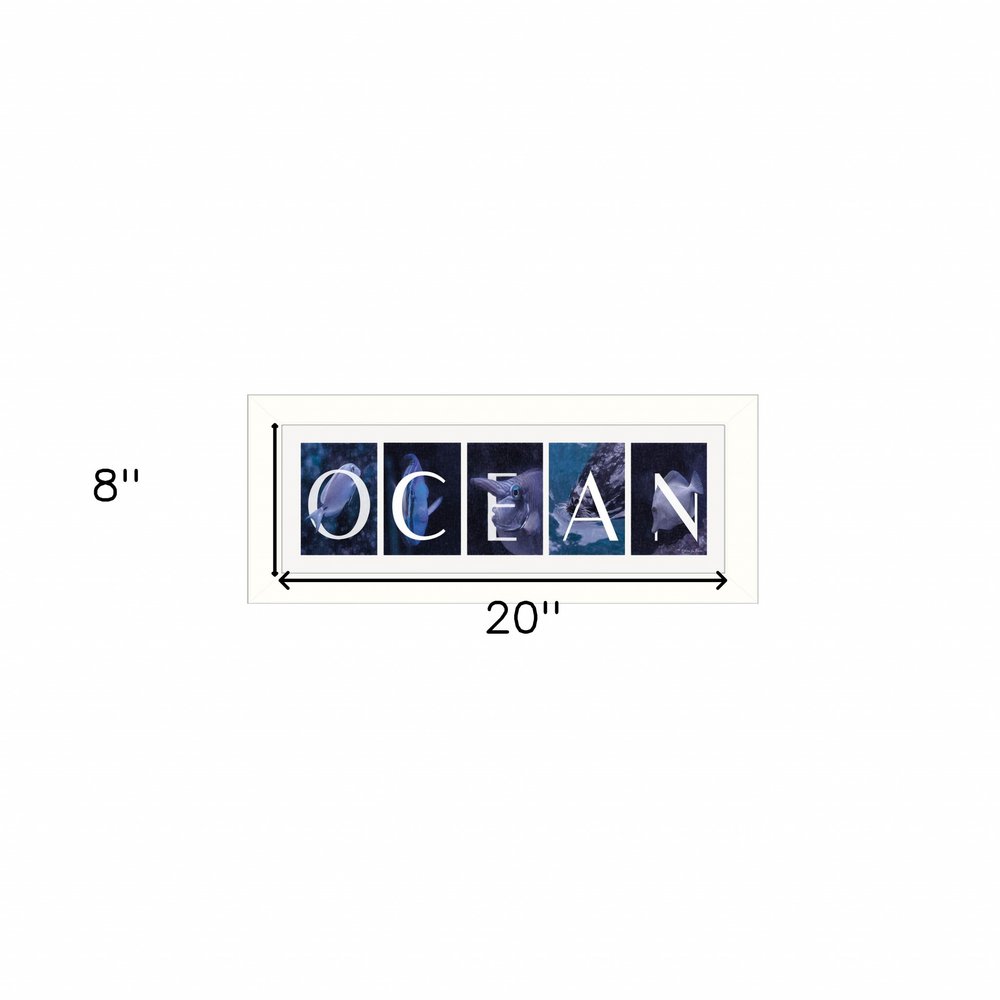Ocean 1 White Framed Print Wall Art — view 7