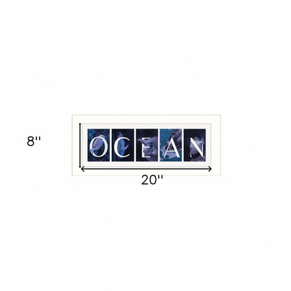Ocean 1 White Framed Print Wall Art HomeRoots