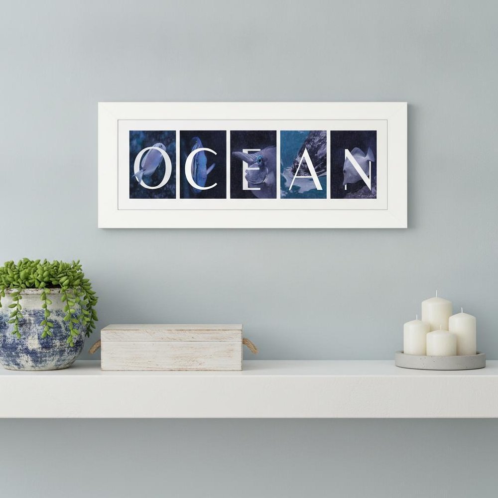 Ocean 1 White Framed Print Wall Art HomeRoots