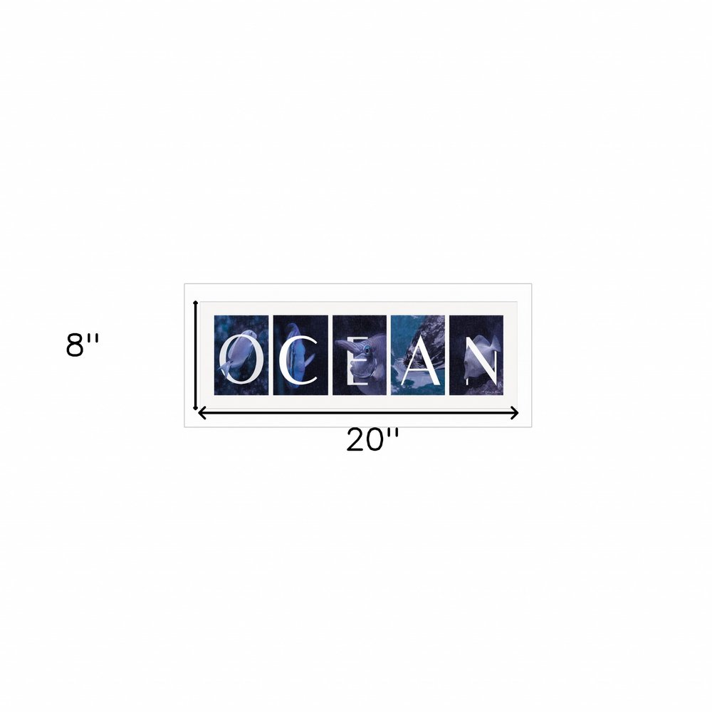 Ocean 2 White Framed Print Wall Art — view 4