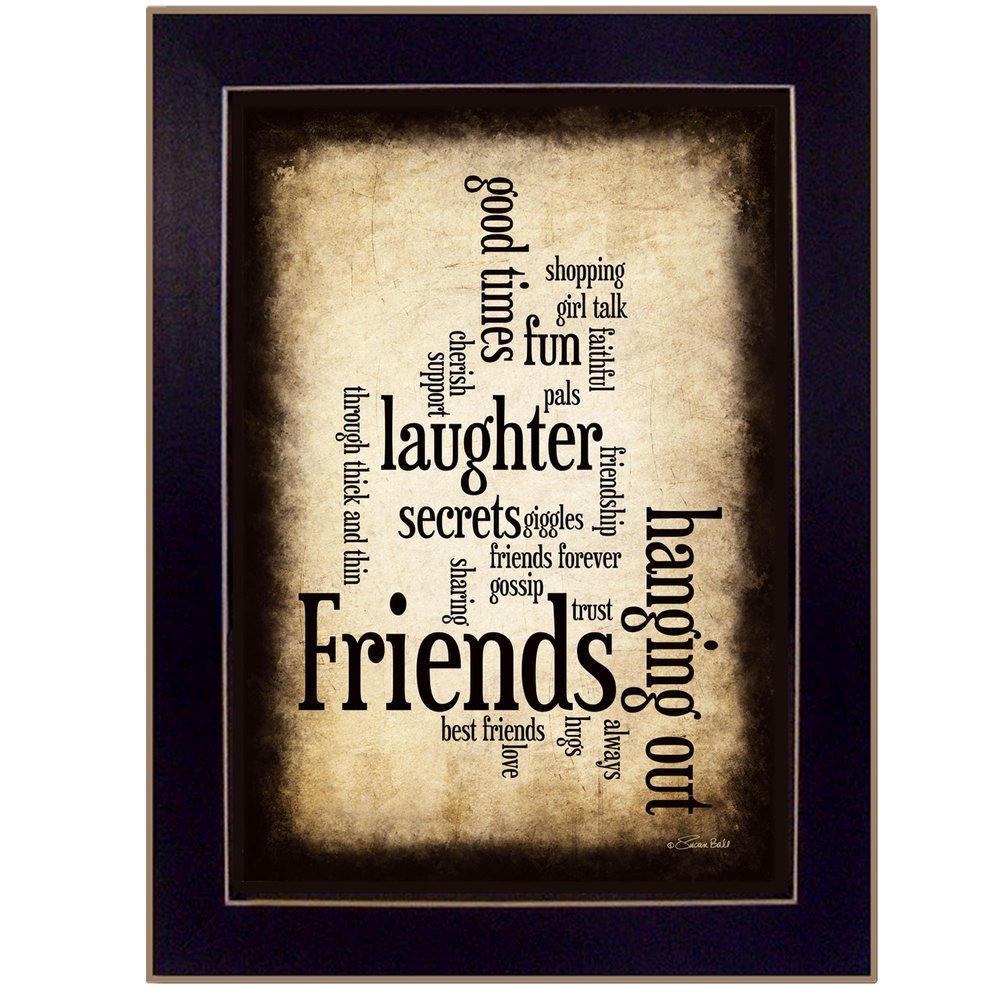 Friends I Black Framed Print Wall Art — view 1
