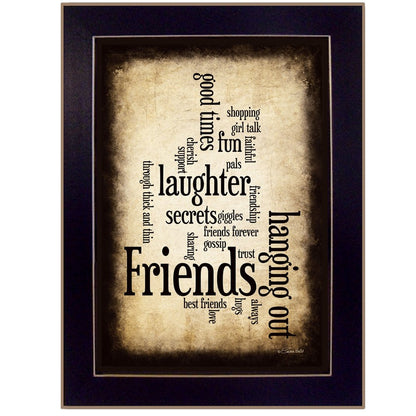 Friends I Black Framed Print Wall Art HomeRoots