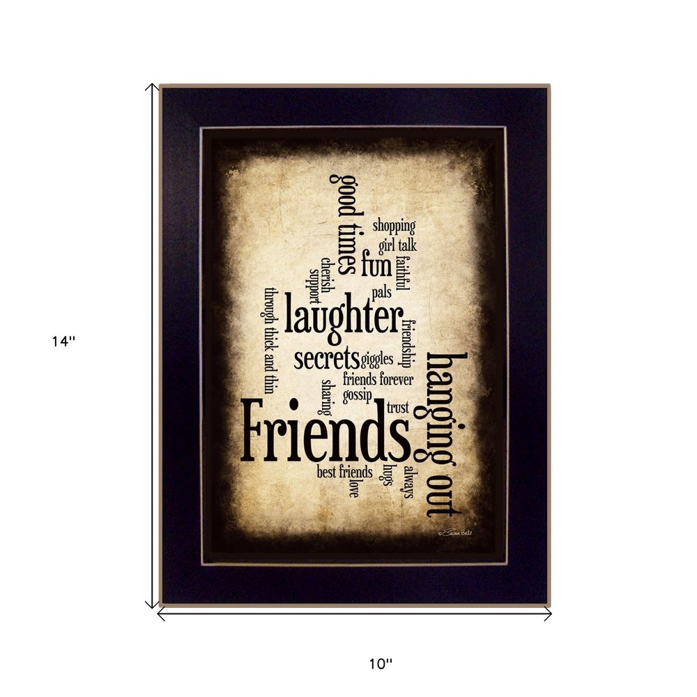 Friends I Black Framed Print Wall Art — view 5