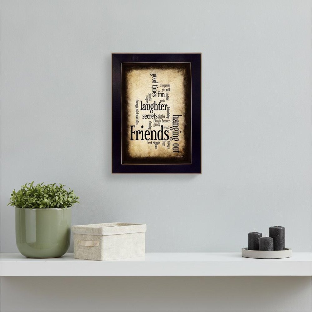 Friends I Black Framed Print Wall Art HomeRoots