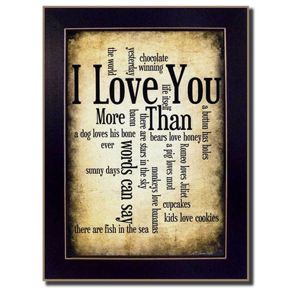 I Love You 1 Black Framed Print Wall Art HomeRoots