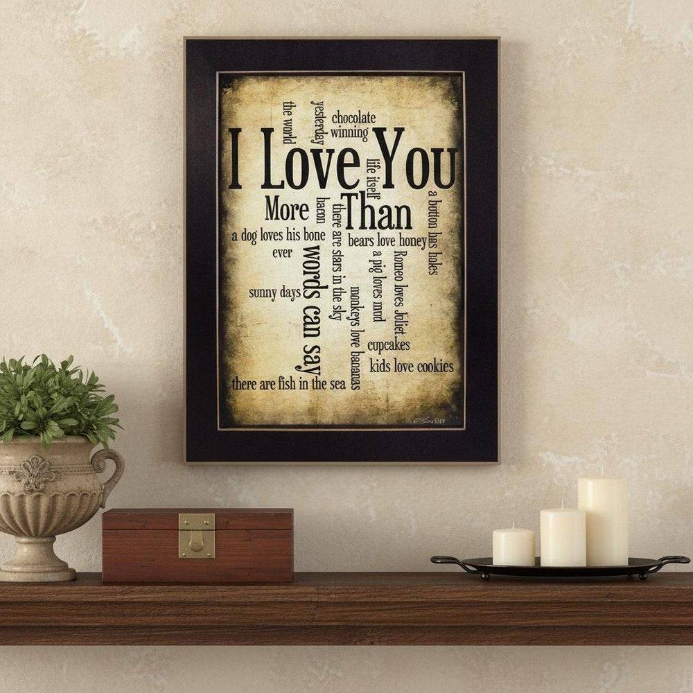 I Love You 1 Black Framed Print Wall Art HomeRoots