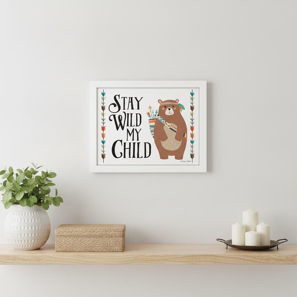 Stay Wild My Child 2 White Framed Print Wall Art HomeRoots