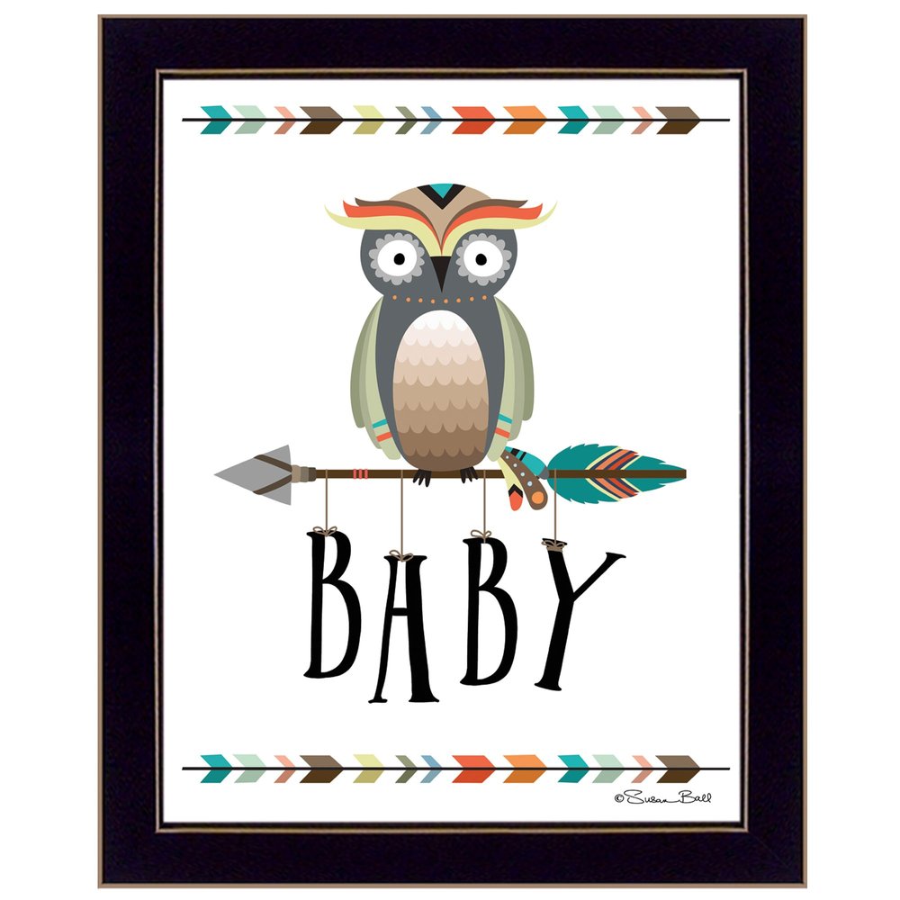 Owl Baby 1 Black Framed Print Wall Art HomeRoots