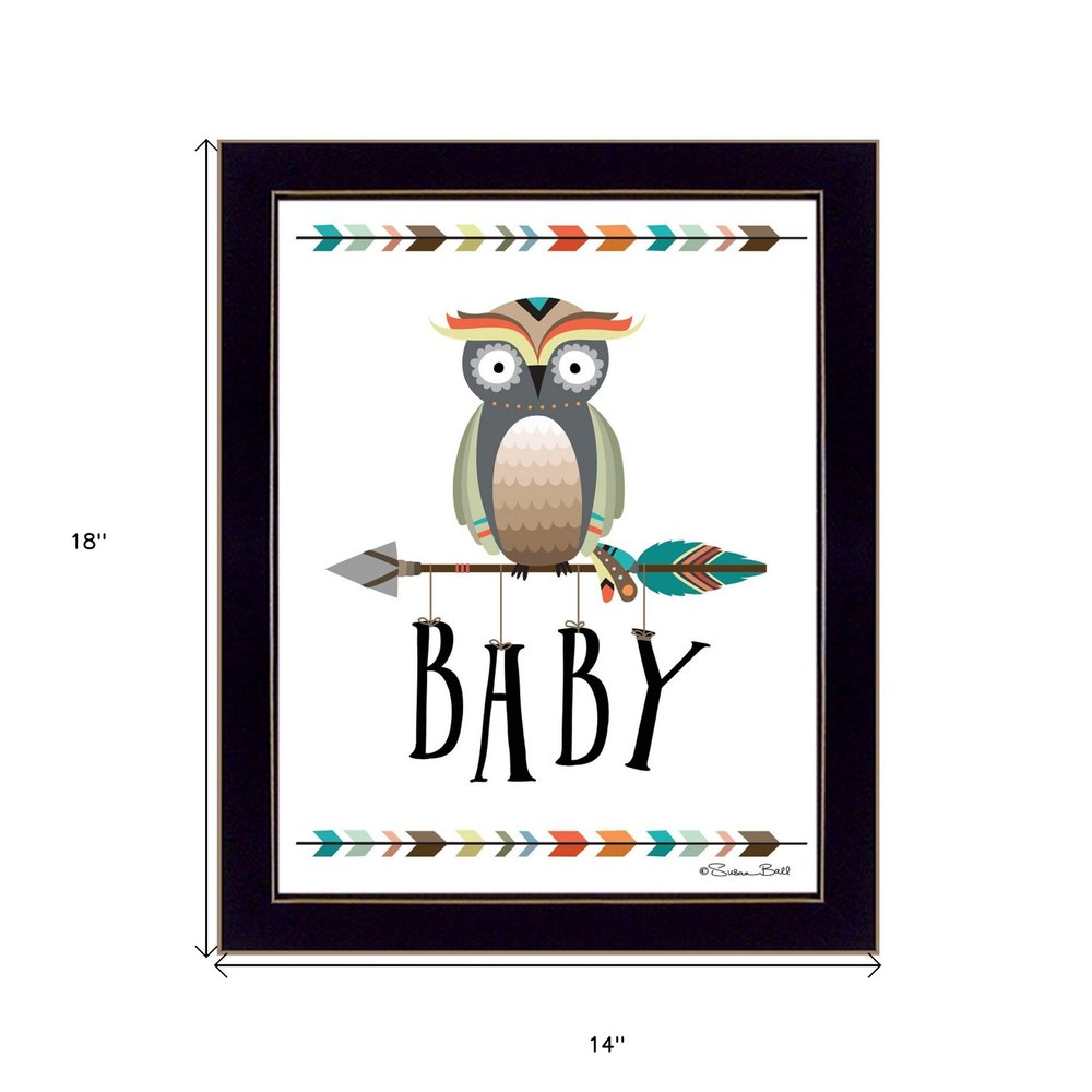 Owl Baby 1 Black Framed Print Wall Art HomeRoots